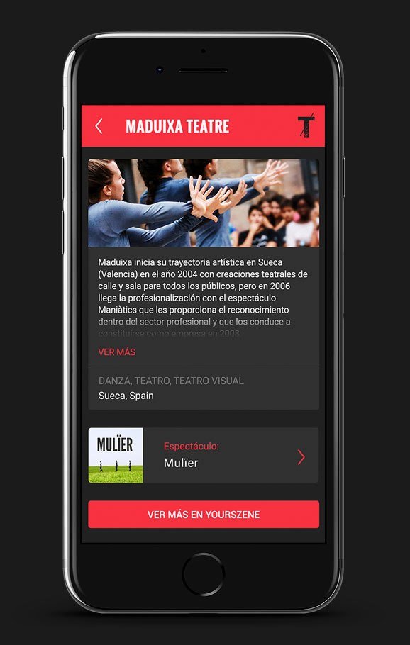 Una aplicació amb la fitxa de cada companyia de teatre, espectacles, sinopsis, galeries d’imatges, vídeos i molt més.